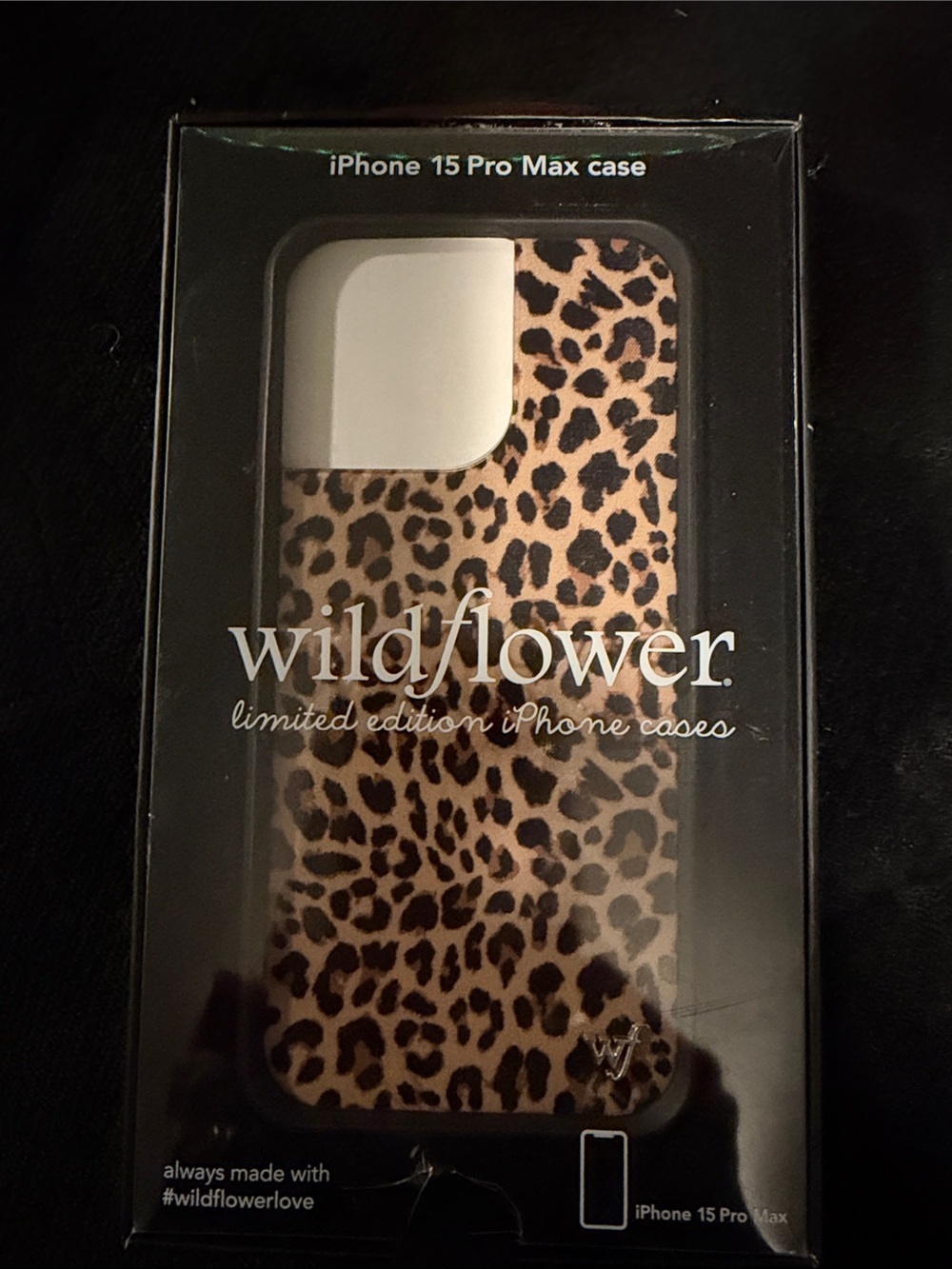Wildflower Leopard Print iPhone 15 Pro Max Case - Black & Brown